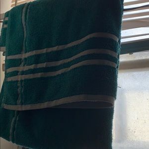 Blue and white towel